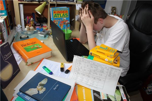 Hilfe für überforderte Familien Viele Kinder fühlen sich bereits im Grundschulalter beim Lernen überfordert. Foto: Jürgens
