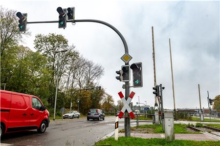 Bei Regen fällt die Ampel in Hage öfter aus. Foto: Meret Edzards-Tschinke