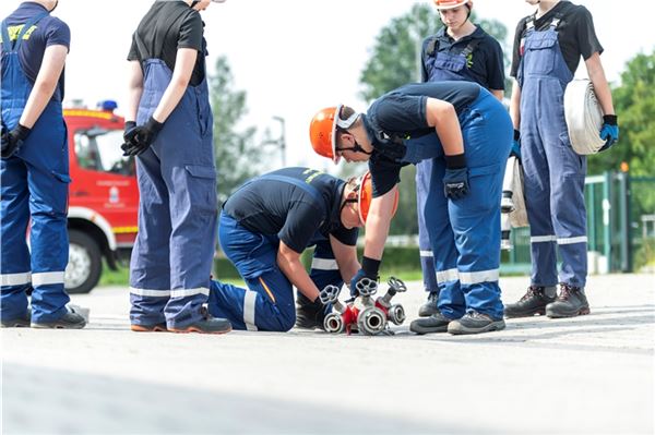 Jubiläumswochenende der Jugendfeuerwehr Bei Wettbewerben messen sich die Jugendlichen.