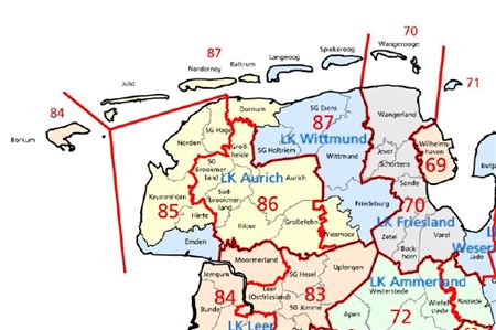 Landkreis Aurich: Großefehn und Hage sollen den Wahlkreis wechseln – dafür kann Großheide bleiben