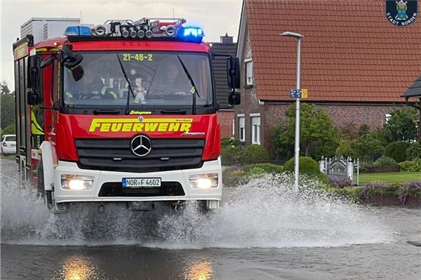 Regen sorgt für Dauereinsatz der Norder Feuerwehr