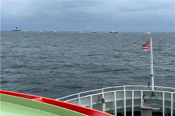 Blick auf die Unfallstelle: Hier verloren fünf Menschen Ihr Leben in der Nordsee.