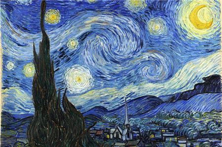 Das Bild „Die Sternennacht“ von Vincent van Gogh aus dem Jahr 1889.