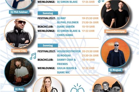 Das komplette LineUp des Pfingst-Wochenendes auf einen Blick.