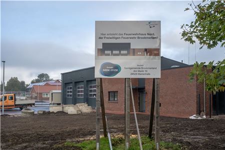 Das neue Feuerwehrhaus der Feuerwehr Brookmerland Nord.