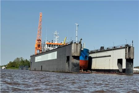 Das Trockendock der Emder Dockyard ist Teil der Recyclinganlagen. Foto: Stefan Bergmann