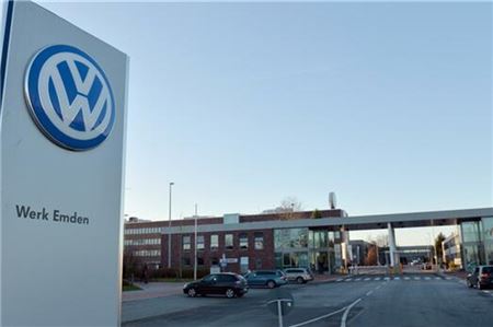 Das Volkswagenwerk in Emden steht derzeit still