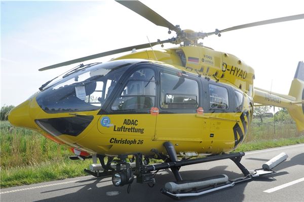 Der ADAC-Hubschrauber Christoph 26 kommt oft zum Einsatz.