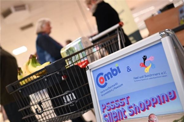 Der Verein für Menschen mit Autismus „Heel wat Besünners“ und deren Angehörige informieren über Ihre Veranstaltung „Silent Shopping“ im Pewsumer Combi-Markt.
