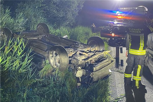 Norder verunglückt in der Nacht auf der B72 Norden