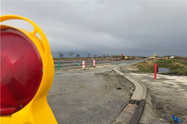 Das Gewerbegebiet in Upgant-Schott ist fast fertig.