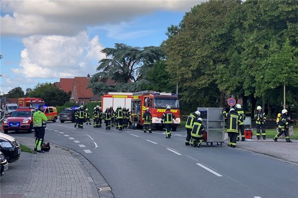 Die Feuerwehr wurde am Montagabend zu einem Gasleck in der Osterstraße alarmiert. Foto: Christian Walther