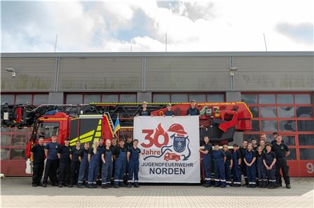 Die Jugendfeuerwehr Norden feiert ihr 30-jähriges Bestehen. Foto: Meret Edzards-Tschinke
