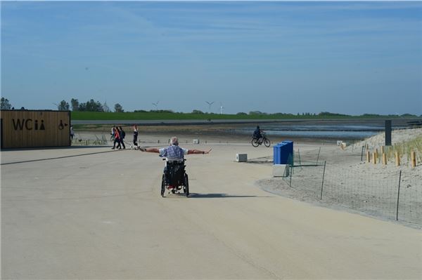 Ein solcher barrierefreier Strandzugang ist eher selten. Foto: teb