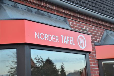 Ein Teil der Diakonie: Die Norder Tafel in der Knyphausenstraße.