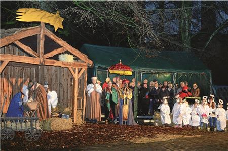 Eine Szene aus dem Lebennig Krippenspill im letzten Jahr. Sie wird Teil der Landpartie-Sendung sein.