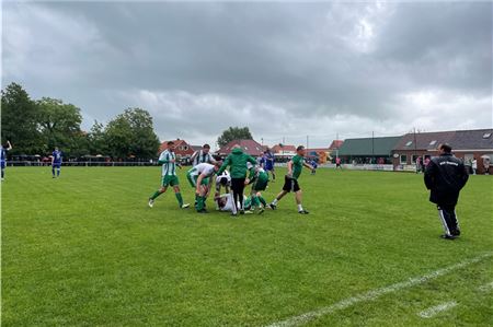 Große Freude beim RSV Visquard nach dem 1:1-Ausgleichstreffer. Foto: Jens Ammermann
