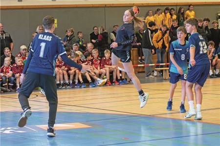 Handball begeistert im Brookmerland. In verschiedenen Gruppen wird beim B-Turnier um das Finalticket gespielt. Auch „Die Physio-Favoriten“ und der „HC Flitzpiepen“ mischen mit. Foto: Ute Bruns