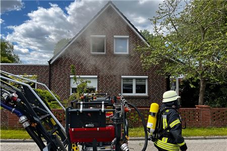 Im Zimmer eines Einfamilienhauses in Tidofeld hat es gebrannt.