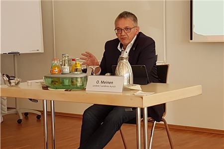 Landrat Olaf Meinen appellierte am Dienstag über das Risikomanagement des Landkreises Aurich.