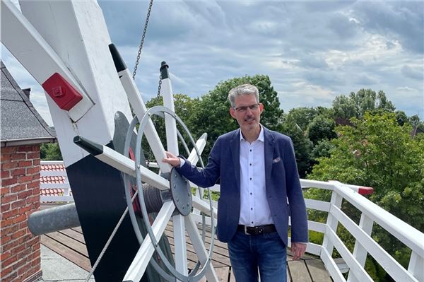 Michael Wilts, 2. Vorsitzender des Mühlenvereins, ist stolz auf das Erreichte. Fotos: Hauke Eilers-Buchta