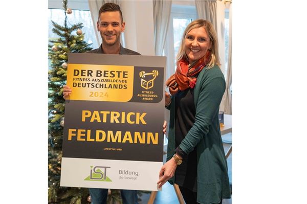 Patrick Feldmann wurde zum Besten Fitness-Auszubildenden 2024 in Deutschland gekürt.