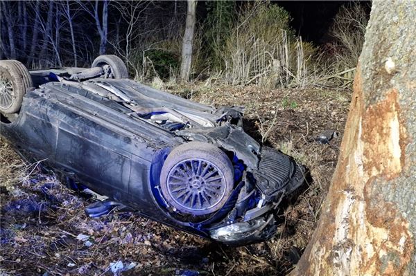 Auto gegen Baum: Zwei Schwerverletzte