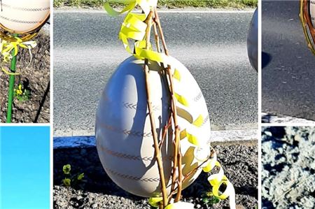 Sechs der Ostereier wurden gestohlen. 