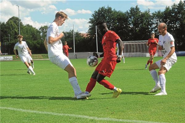 So deutlich wie lange nicht mehr. Bei der im Sommer enorm verstärkten Sportvereinigung lag der FC Norden (weiße Trikots) bereits zur Pause mit 0:6 im Hintertreffen. Foto: Hinrich Saathoff