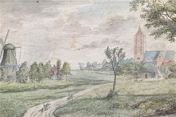 So sieht das Bild der Marienhafer Kirche von Hinrich Adolph van Lengen aus. Foto: privat