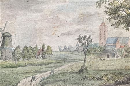 So sieht das Bild der Marienhafer Kirche von Hinrich Adolph van Lengen aus. Foto: privat