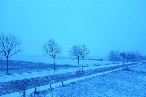 Alles weiß, nein: blau