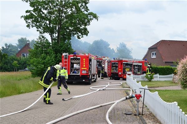 Schuppenbrand in Großheide: Feuerwehren im Großeinsatz – Ursache unklar