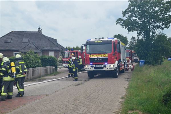 Schuppenbrand in Großheide: Feuerwehren im Großeinsatz – Ursache unklar
