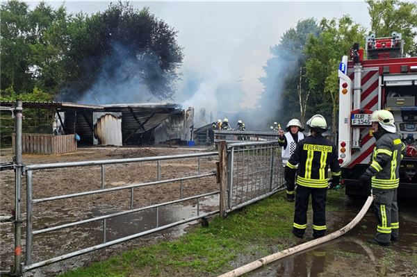 Stall in Großheide brennt komplett aus