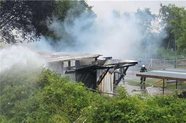 Stall in Großheide brennt komplett aus
