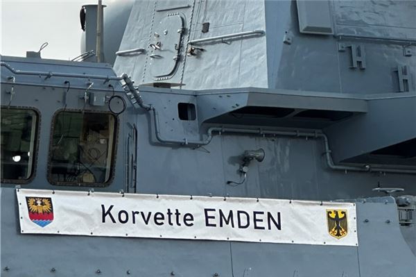 Korvette „Emden“ am Donnerstag in Hamburg getauft
